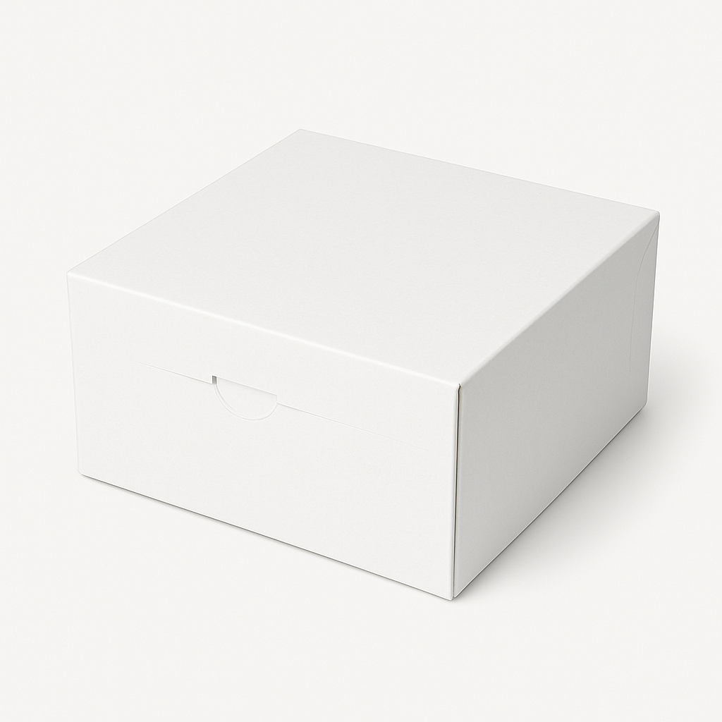6x6x3 Inch Cake Box White