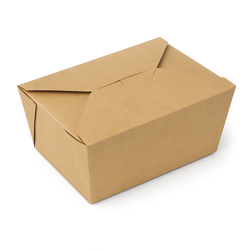 Compostable Paperboard Food Box Size #2 Kraft