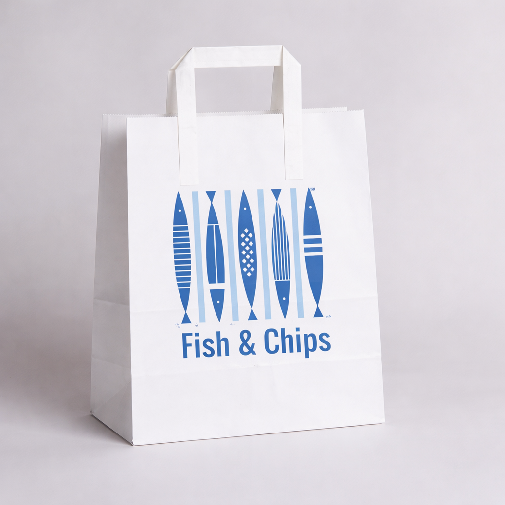 FishLine™ Fish and Chip SOS Carrier With External Paper Tape Handles - 260mm x 130mm x 305mm