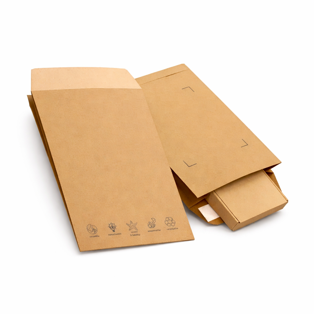 Kraft Paper Mailing Bags Side Gusset - 10 × 14''