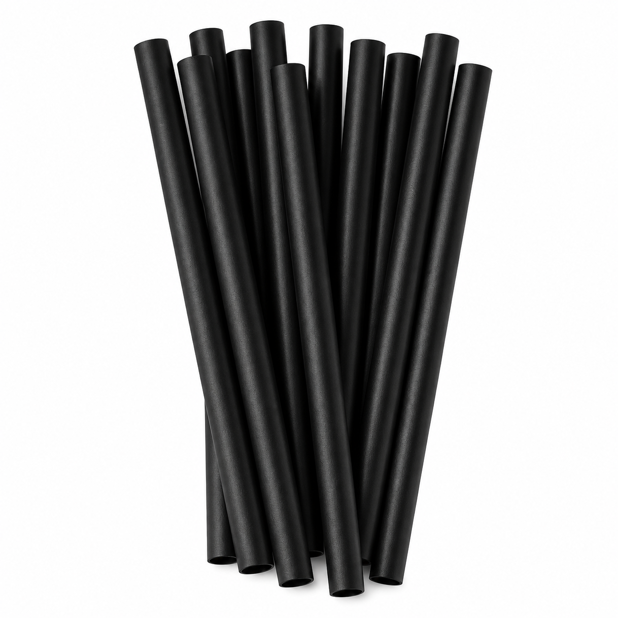9″ Black Paper Smoothie Straws