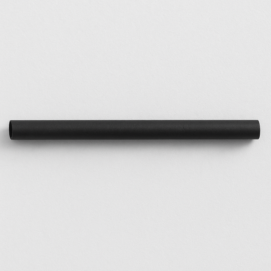 Compostable PAPER Jumbo Straw 200x8mm Black