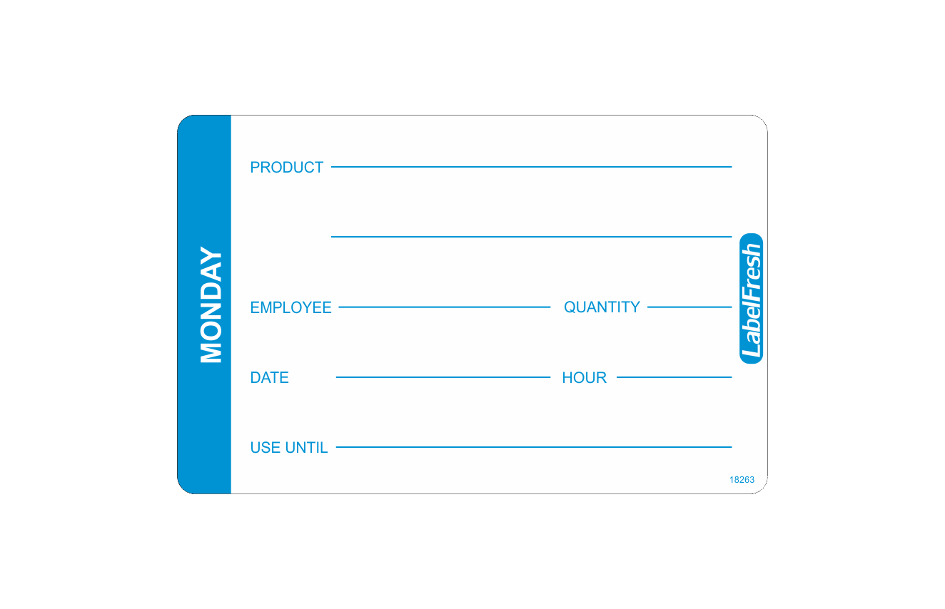Removable Weekly Pro Labels - Monday