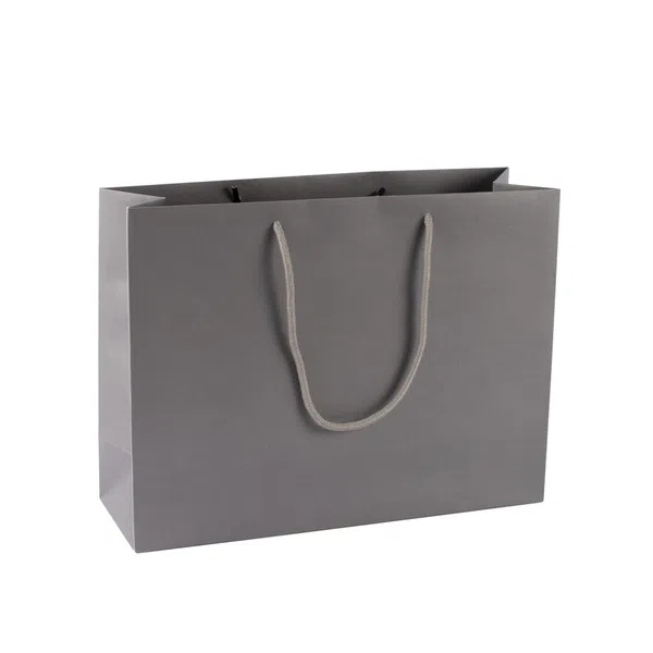 Extra Large Landscape Grey Paper Gift Bag With Rope Handles