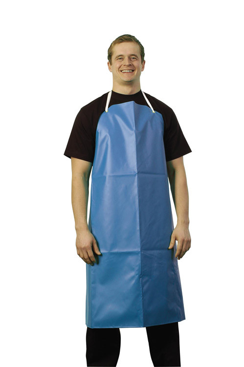 Heavy Duty PVC Apron Waterproof Reusable Blue