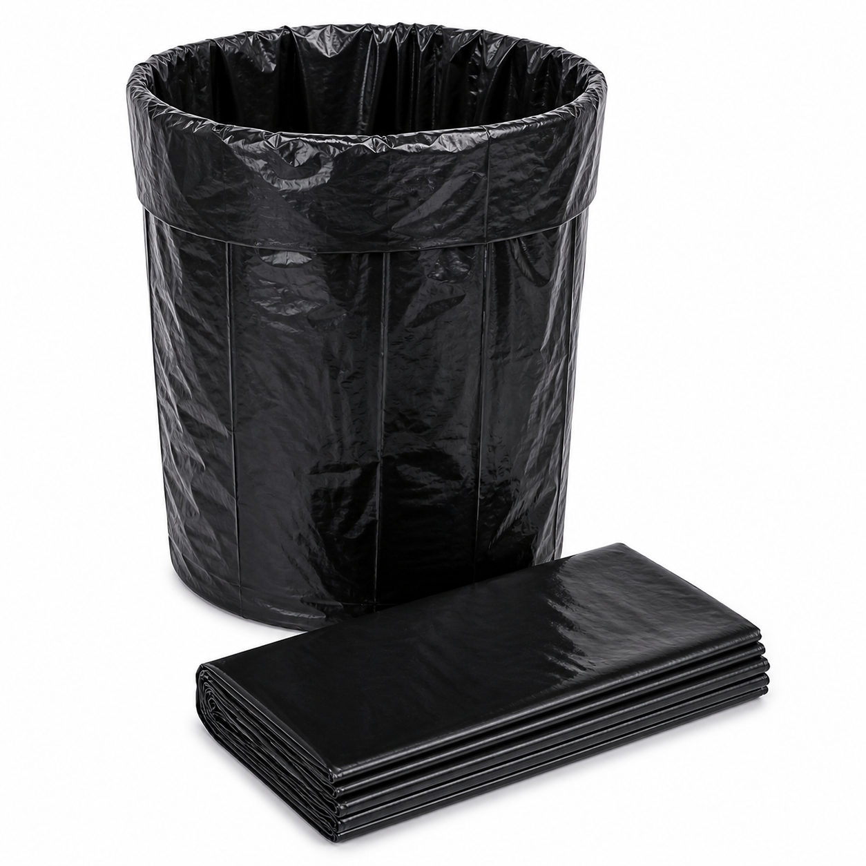 MD Black Bin Liner 18 x 29 × 39"