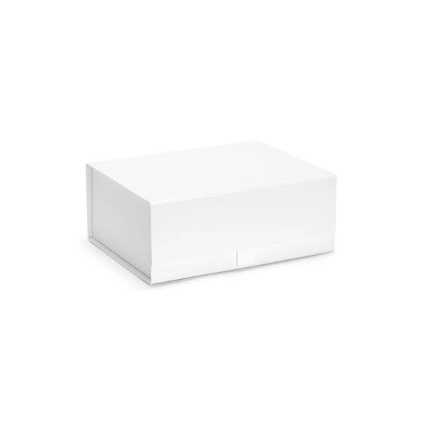Medium White Laminated Magnetic Gift Box