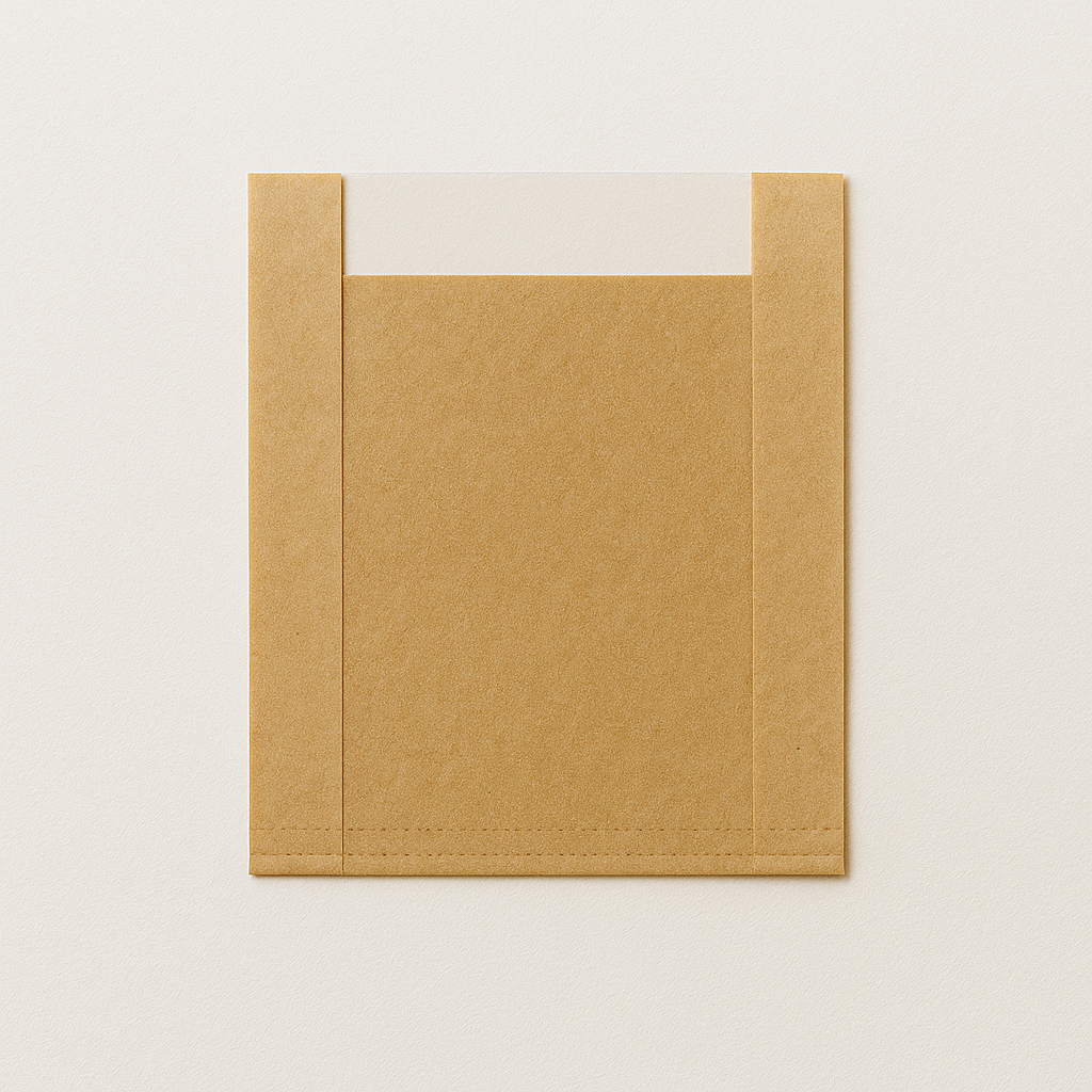 175x175mm Compostable Film Fronted Bags Kraft