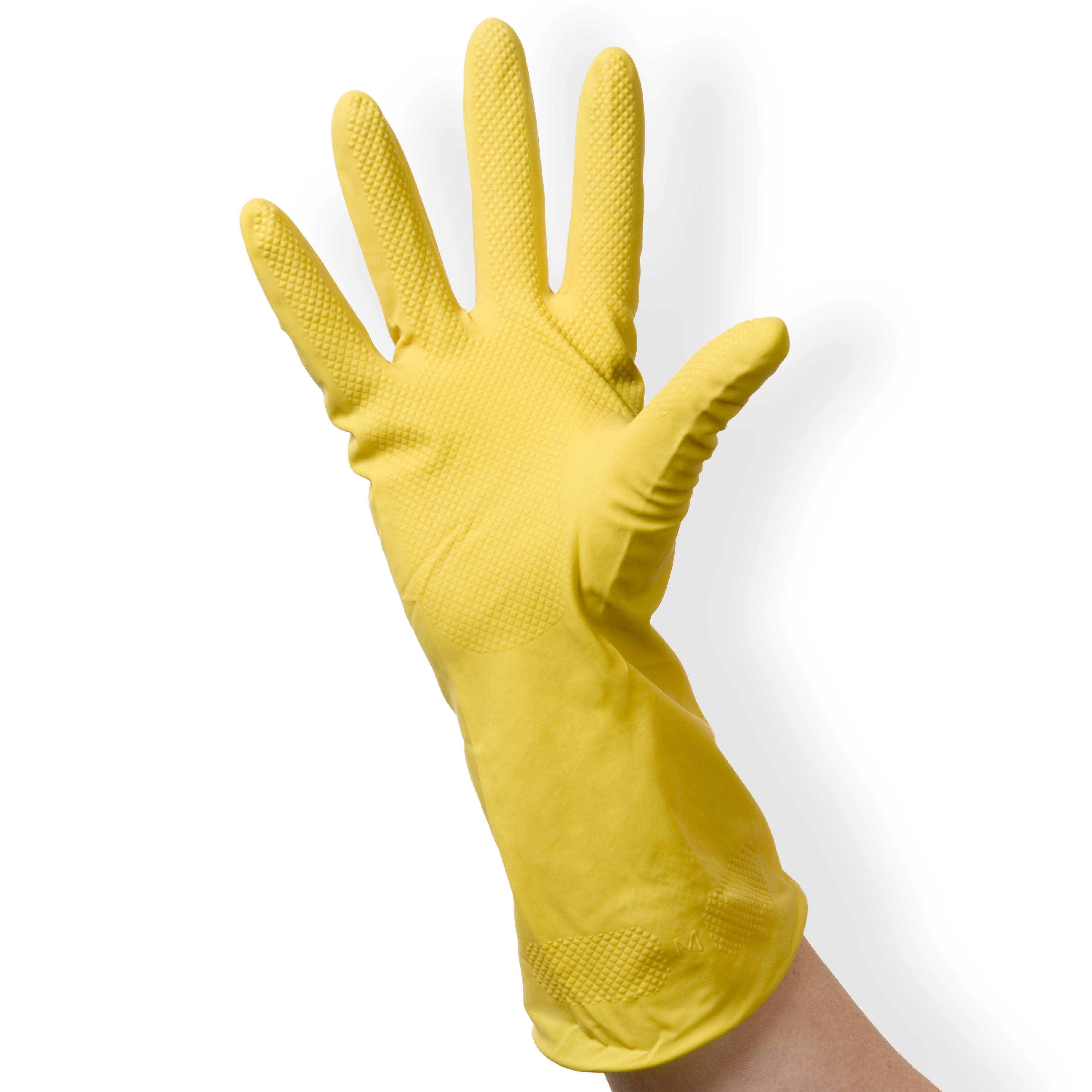 Yellow Rubber (M/W) Gloves - Large